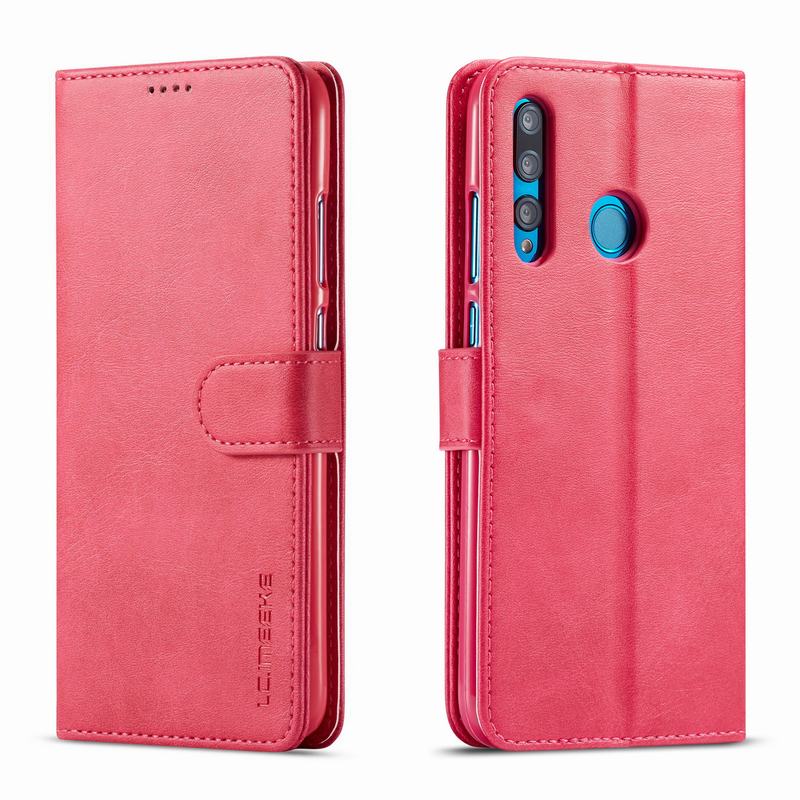 Fall Für Huawei Honor 9X Abdeckung Fall Luxus Stehen Wallet Magnetic Verschluss Plain Flip Leder Telefon Tasche Auf Ehre 9 X Honor9X Coque: Rose Red