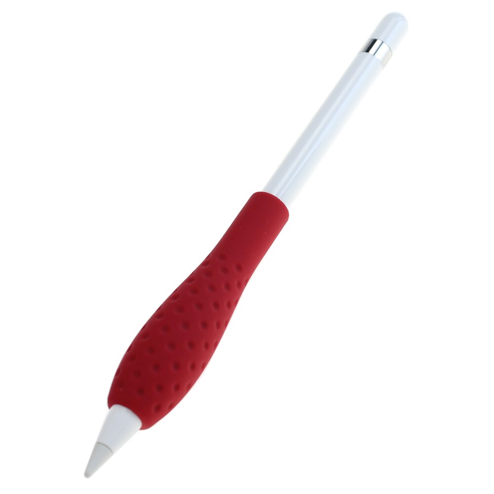 Case for Apple Pencil 1 &2th Generation Silicone Cover for IPad Tablet Touch Pen Stylus Short Sleeve Pouch: red