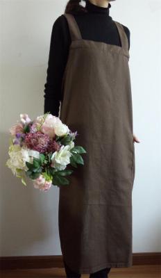 Verano algodón Simple de delantales de mujeres impermeable Antifouling hogar delantal cocina peluquería jardín: coffee  A