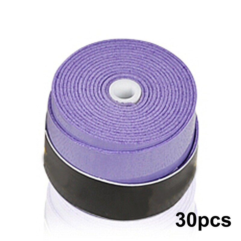 20 stk 30 stk anti-skli myk absorberende svette pustende tennisracket grep overgrip badminton squash tape: Lilla 30 stk