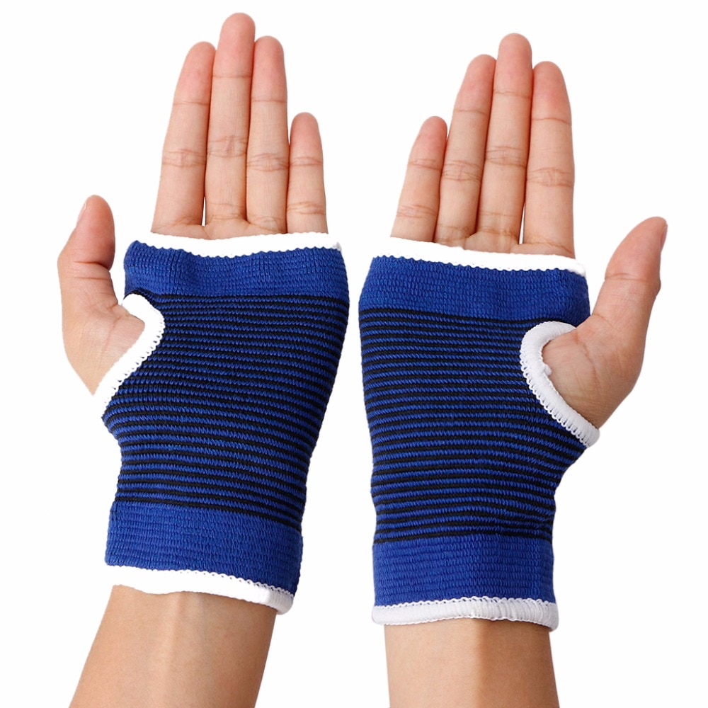2pcs Palm Wrist Hand Support Glove Elastic Brace Sleeve Sports Bandage Gym Wrap