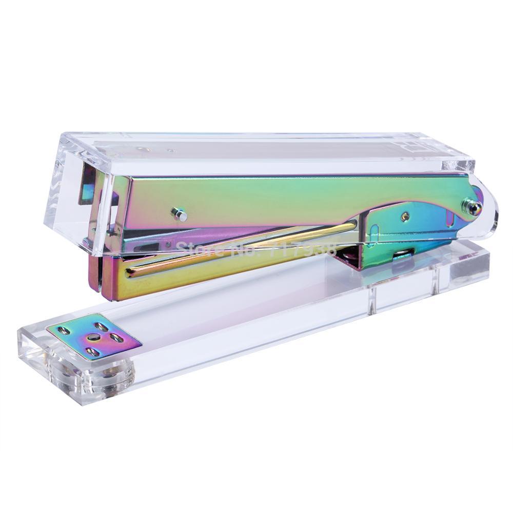 Clear Acrylic Rainbow Stapler Tape Dispenser bureau accessoires office accessories