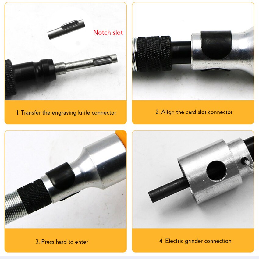 1 Set di scalpello elettrico 5 lame per intaglio del legno + 1 piccola chiave strumento per intaglio del legno per lucidatrice da tavolo mulino sospeso