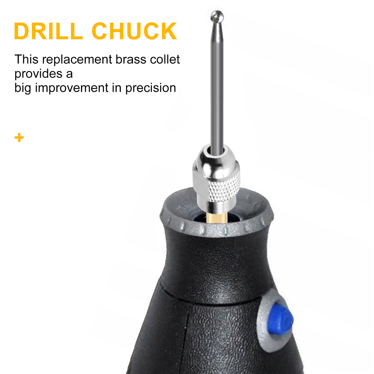 Pince en laiton pour Dremel, ensemble d'outils d'écrou de perceuse à distance à changement rapide, remplacement 4485, 0.8, 1.2, 1.5, 1.8, 2.0, 2.4, 3.0mm, 10 pièces