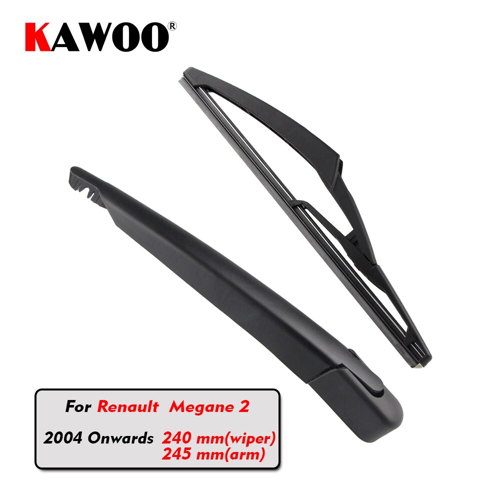 KAWOO Car Rear Wiper Blade Blades Back Window Wipers Arm For Renault Megane 2 Hatchback (2004 Onwards) 240mm Windscreen Blade
