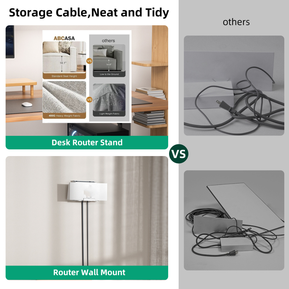 For Starlink 2in1 Gen3 Router Mount Router Power Cable Storage Stand Power Kit Accessories PC Router Storage Bracket