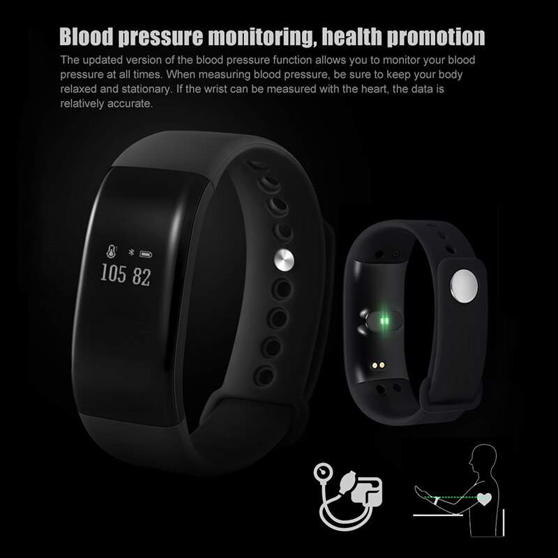 V66 Waterproof Fitness Tracker Pedometer IP67 Sport Gym Step Counter Heart Rate Monitor Health Wrist Pedometers For Android IOS