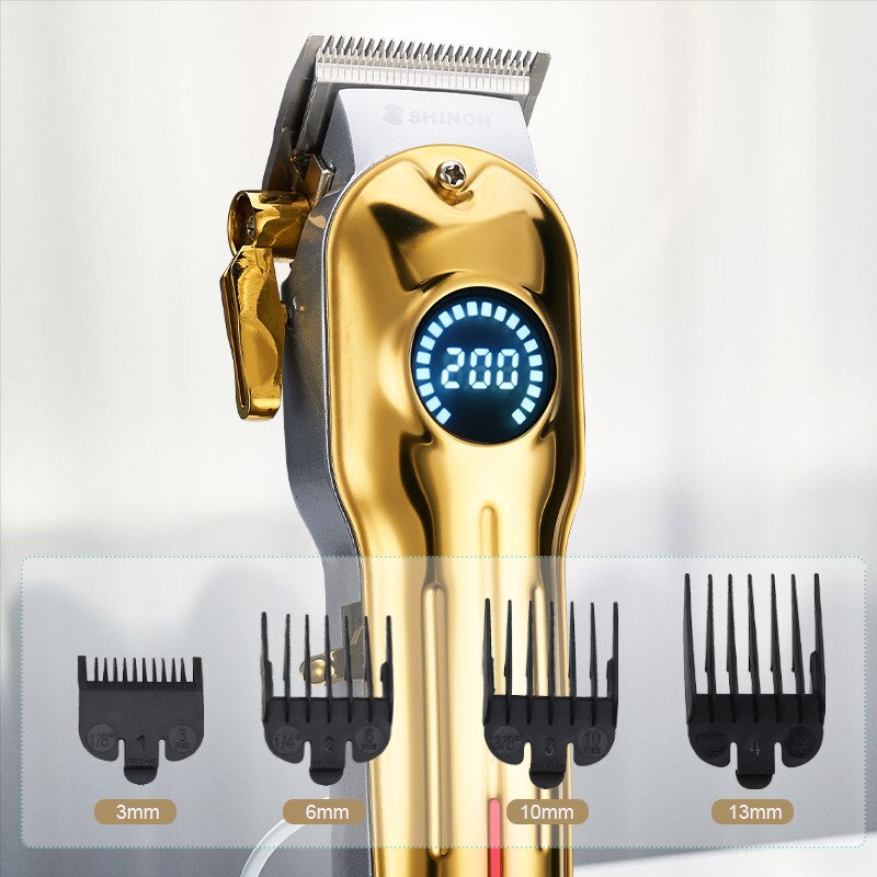 Berufs öl kopf Haarschneidemaschine kabellos USB aufladbare haar Haarschneidemaschine Bart Trimmer haarschnitt LCD Anzeige leistungsstarke Haarschneidemaschine