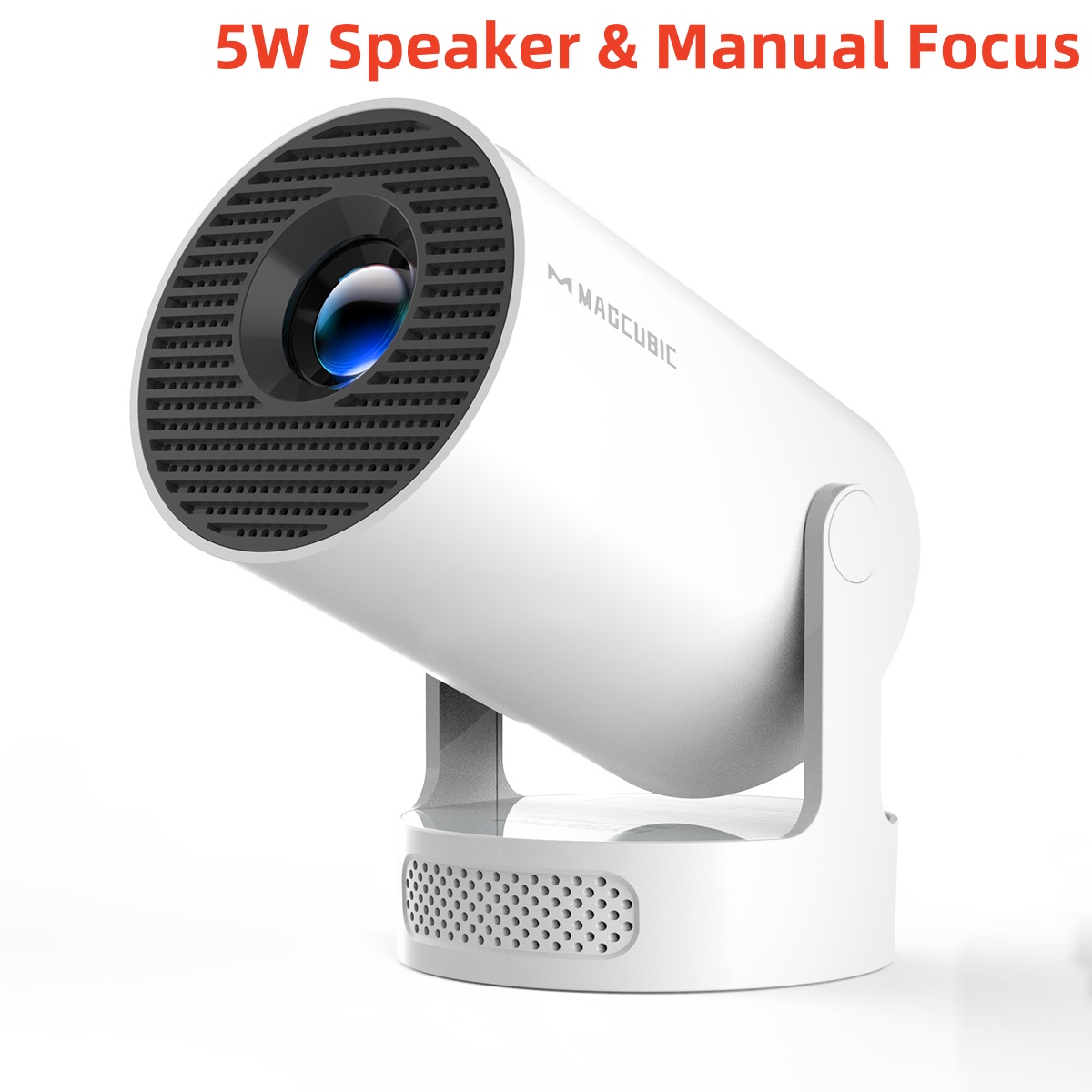 Magcubic HY300 Pro + Ultra Projector 4K 720P Portable Projector with WiFi 6 BT5.4 Auto Vertical Keystone 5W Speaker 180 Rotation: Color2 / US Plug
