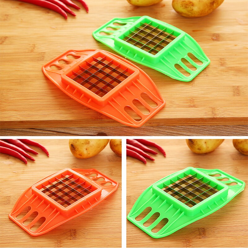 Frietsnijder, roestvrijstalen aardappelsnijder, groentesnijder, aardappelhakker, snijmachine, keukengadgets, gereedschap