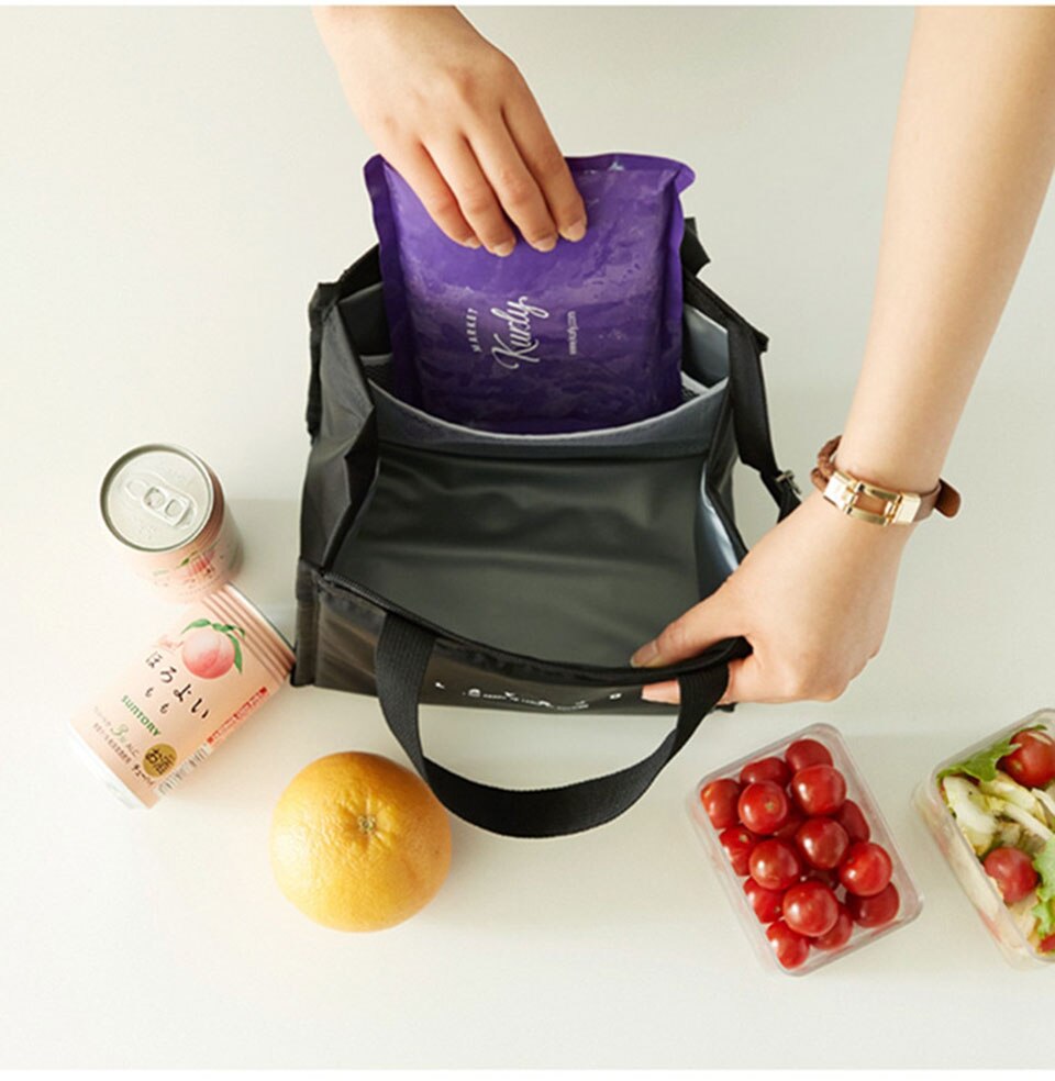 Wasserdichte Kühltasche Mittagessen Freizeit Isolierte Thermische Tragbare Schule essen Mittagessen Kasten Tasche Gitter Kalten Lagerung Tasche Tote Eis Tasche
