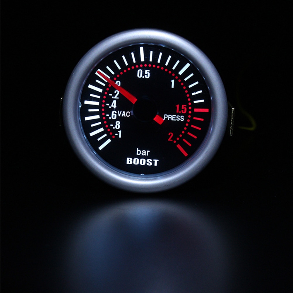 Universele 1-2 Bar Turbo Boost Gauge Auto Voertuig Vacuüm Druk Sensor Meter Auto Carros Accessoires Автомагнитола