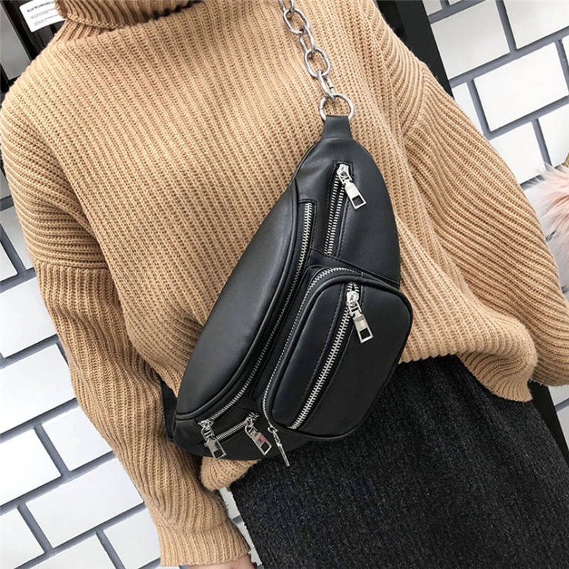 Bolso de mano de piel sintética para mujer, riñonera para teléfono móvil, riñonera