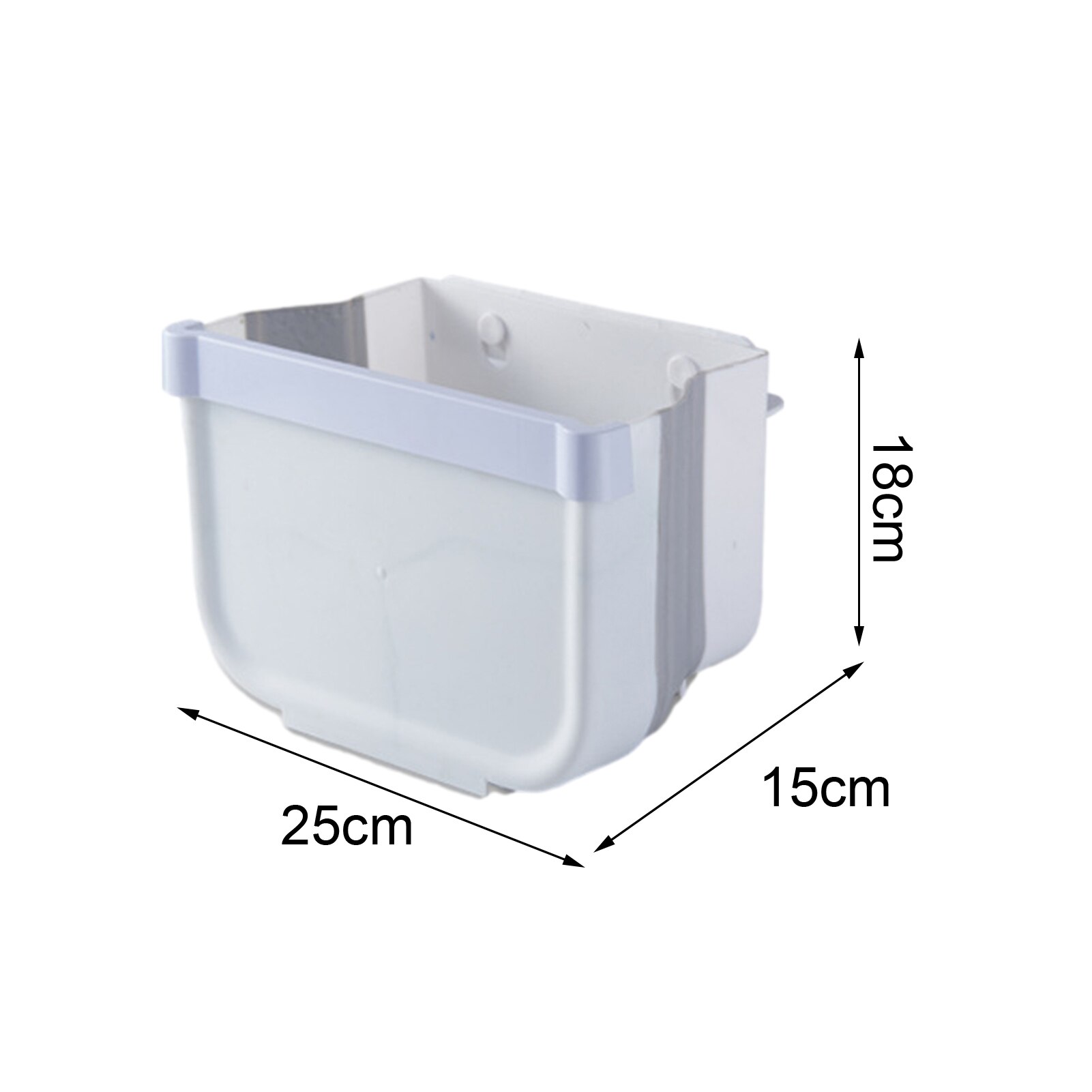 Kitchen Folding Trash Can Car Recycle Bin Trash Bin Kitchen Dustbin Garbage Rubbish Bin Garbage Can Waste Bin For Kitchen: White S