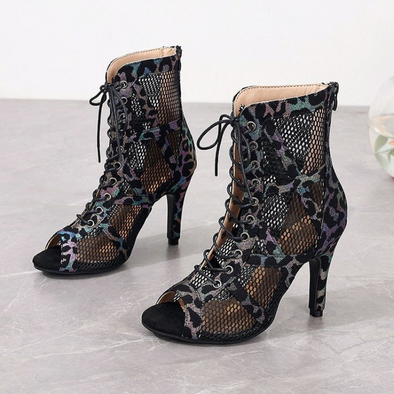 Sandalias de tacón alto para mujer, zapatos de baile latino informales con punta abierta, sandalias de salón para niña, zapatos de tacón alto de baile grande para mujer 43