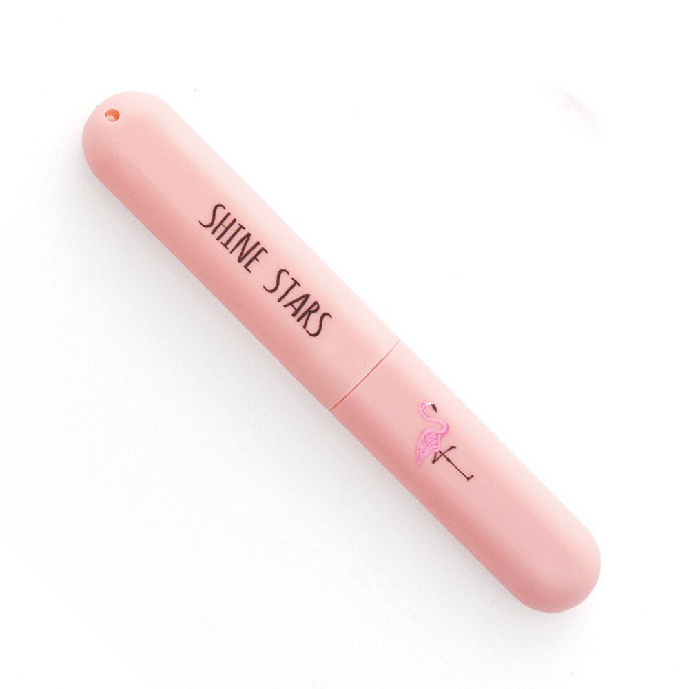 1pc bärbara tandborstfodral resetandborstskydd vandring camping skydda förvaringslåda tvättkopp kosmetisk kapselfodral: Stil 5 rosa