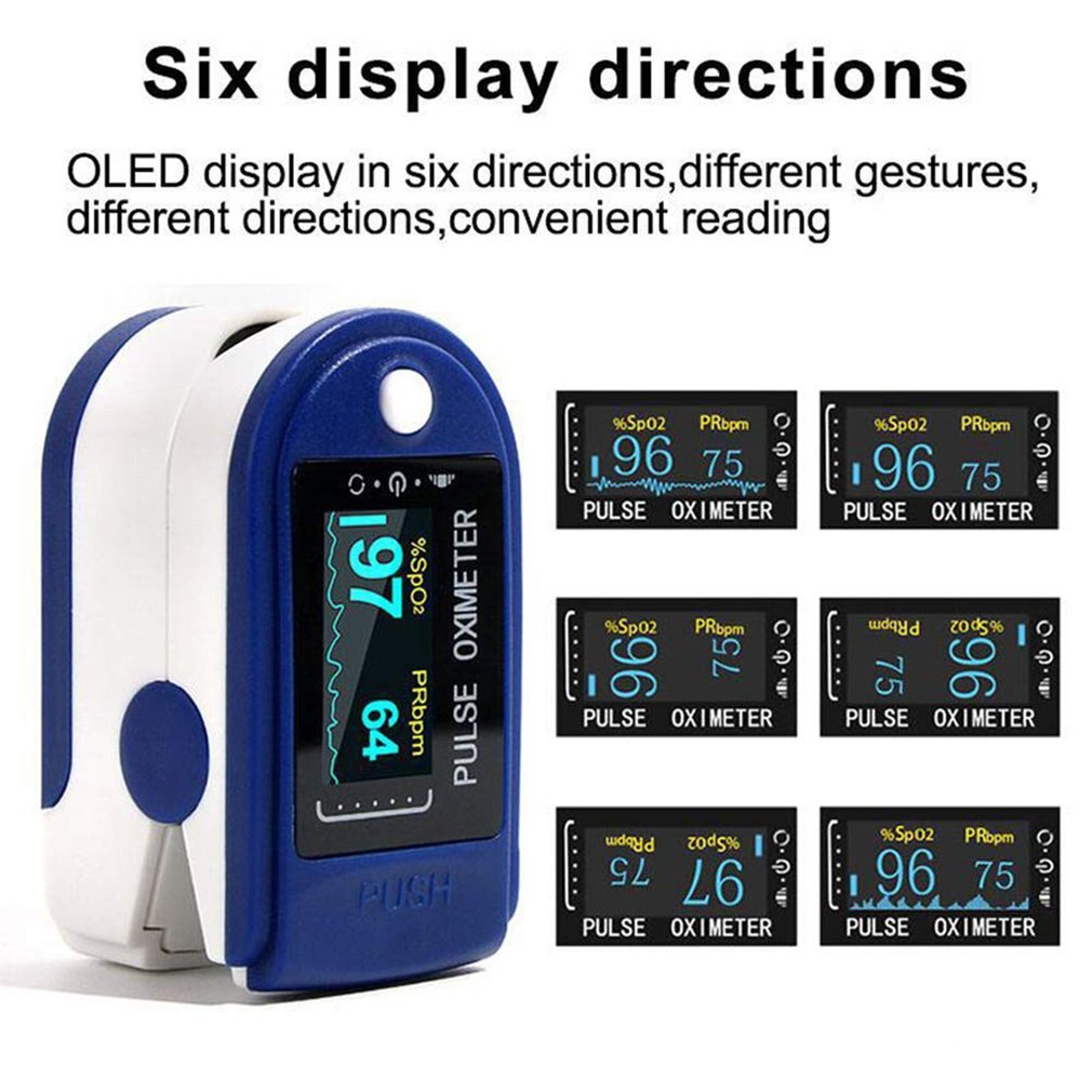 Vinger Oximeter Zuurstofverzadiging Blood Oxygen Monitor Finger Clip Hartslagmeter Oxymetrie Pulsoximeter Saturatiemeter