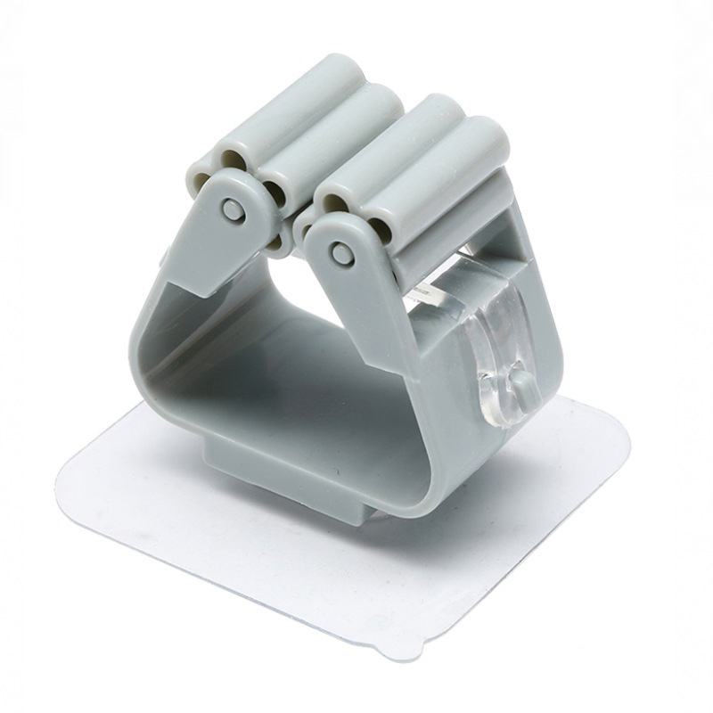 Estante de almacenamiento para baño, soporte para fregona, organizador de fregona montado en la pared, colgador de escoba, Clip para fregona, estante para fregona colgante de pared, ganchos autoadhesivos