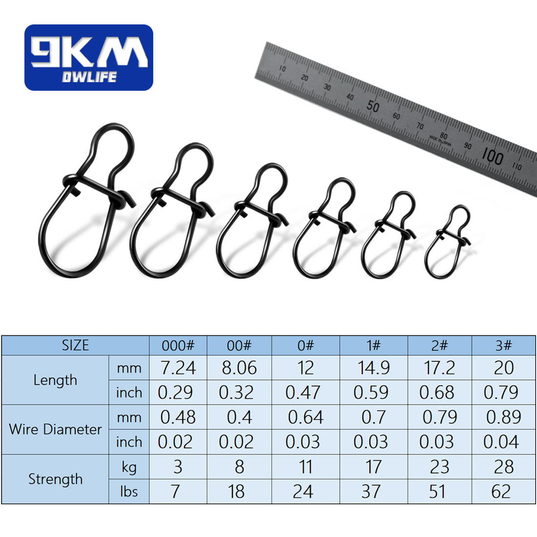 Broches de pesca Duo Lock, 25 ~ 100 Uds., Clips de pesca, mosquetones, giratorios de pesca, aparejos de pesca de cambio rápido para agua salada