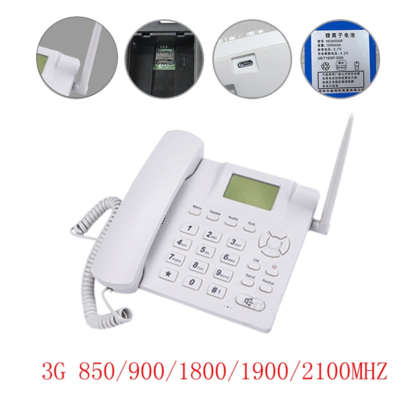 GSM Wireless Telephone with sim card slot 850/900/1800/1900MHz