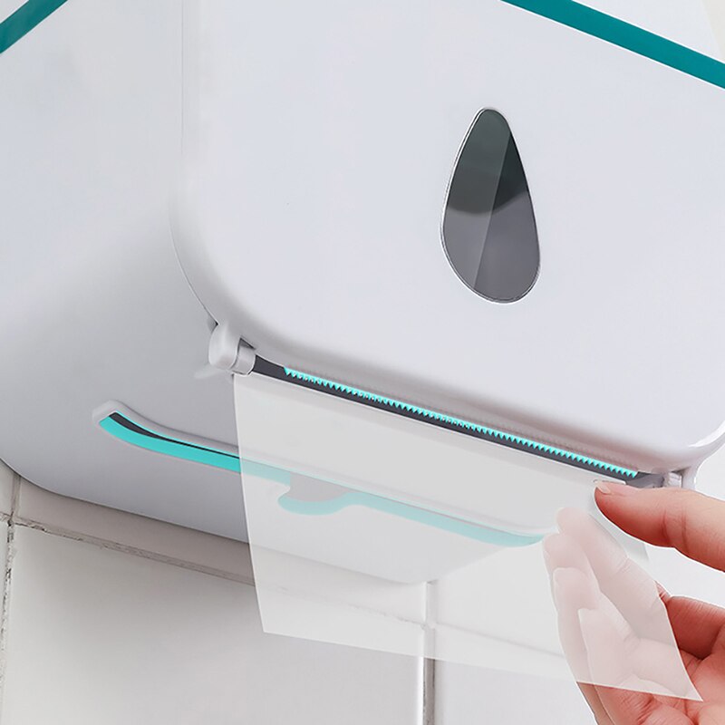 BAISPO Punch Free Waterproof Tissue Box Double Layer Storage Box Portable Toilet Paper Holder Bathroom Accessories Sets