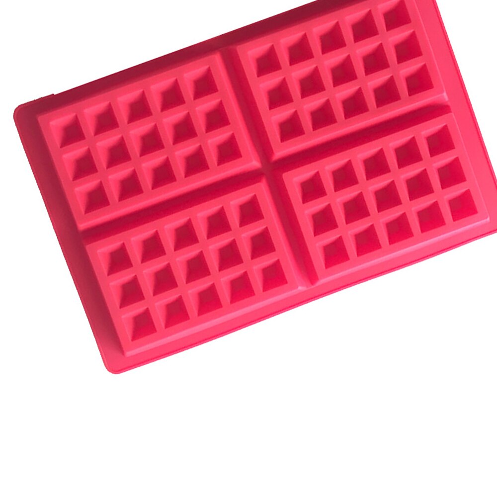 1pc 4 Nett diy vaffelform kjøkken silikon rektangulære vafler panne kake bakeform form vaffelbrett maquina de vaffel