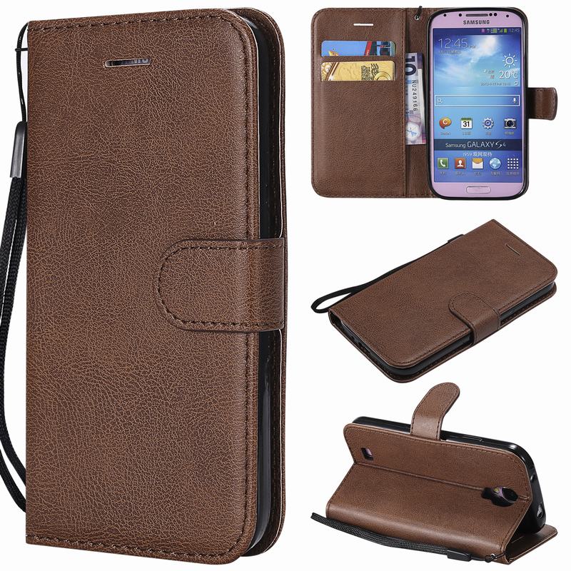 Für Coque Samsung Galaxy S4 Fall Brieftasche Flip Abdeckung Samsung S4 Telefon Fall Für Hoesje Samsung Galaxy S4 Leder Fall: Brown