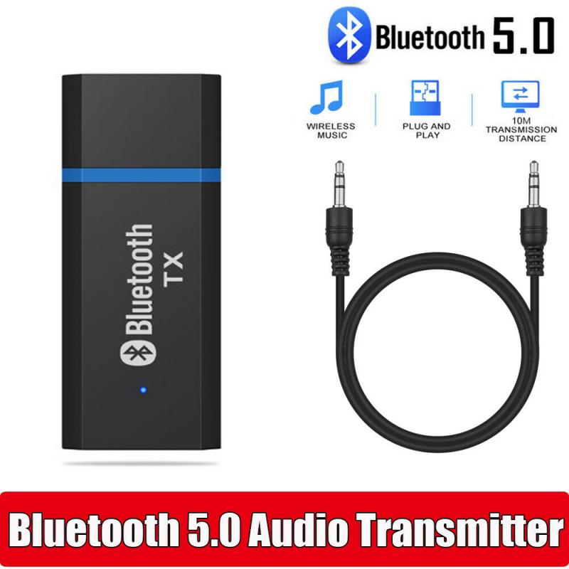 Usb Bluetooth 5.0 Audio Zender Ontvanger Adapter 3.5Mm Voor Tv Pc Auto Aux 3.5Mm Aux Stereo Jack Voor hoofdtelefoon Speaker