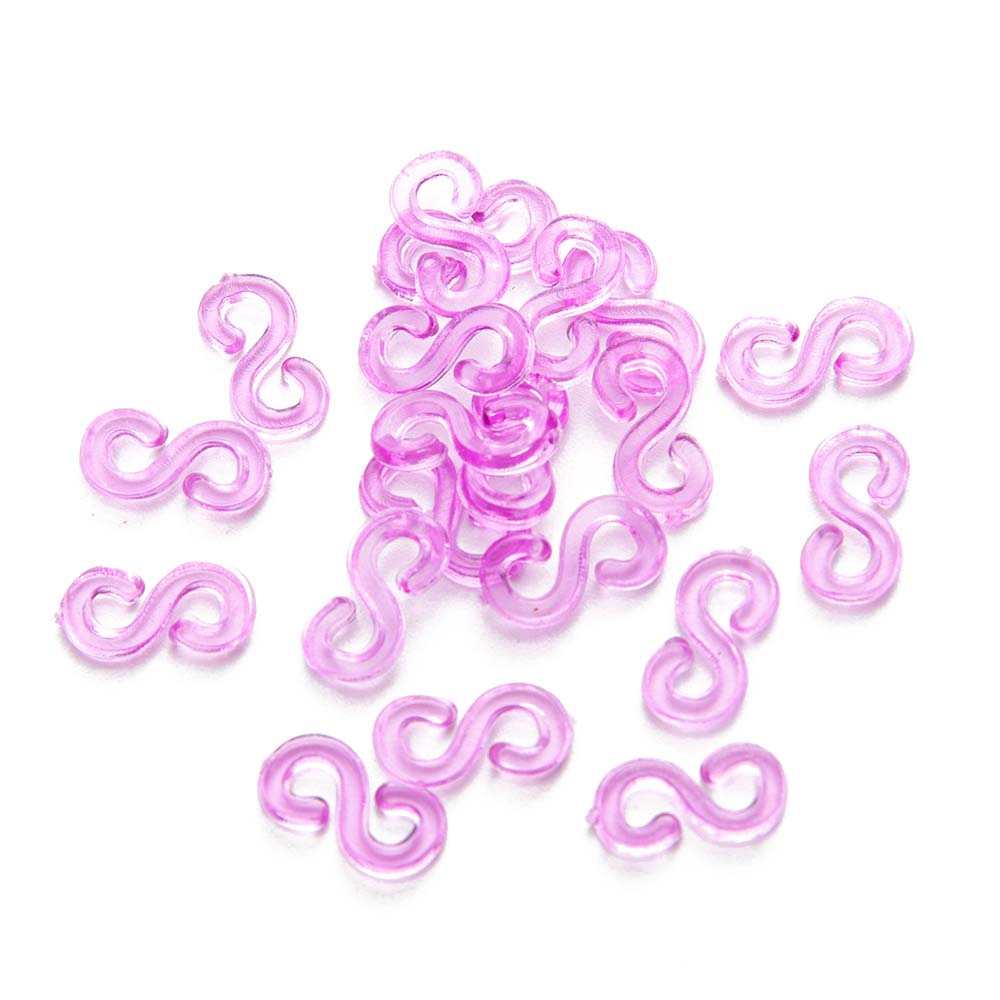 500 Uds S Clips gancho conectores de plástico recargas para DIY encanto telar banda de goma pulsera joyería suministros accesorios: Verde militar
