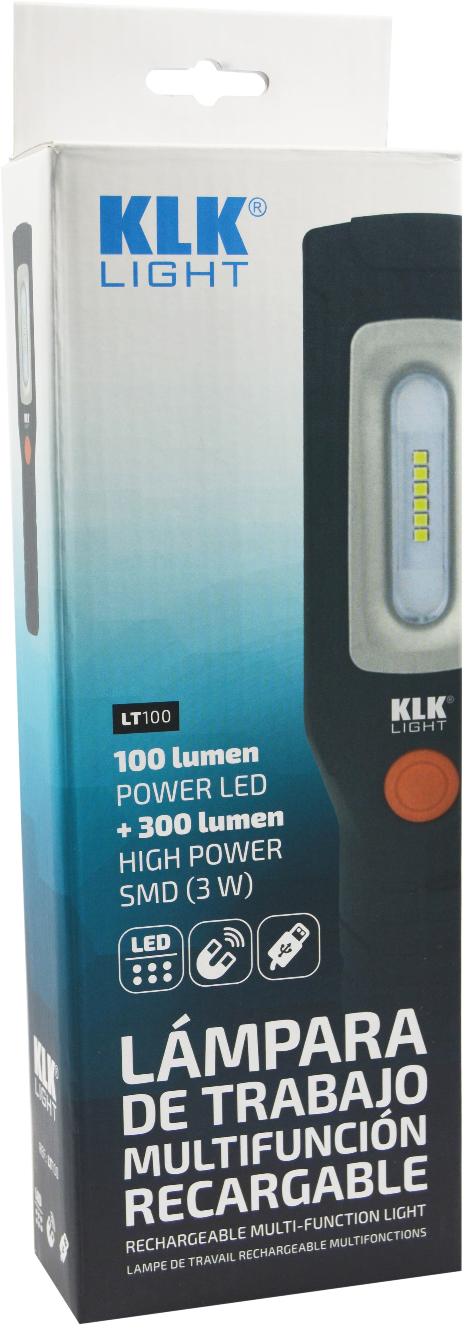 Lámpara de trabajo multifunción recargable KLK Light LT100 - LT1000: 3 W