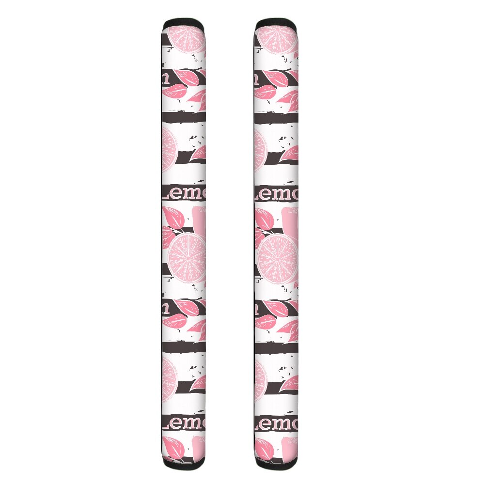 Cubiertas de mango de refrigerador con estampado de limón amarillo, cubiertas de mango de electrodoméstico de cocina, guantes protectores antideslizantes para horno de nevera, 1 par: YSFA2025Z98