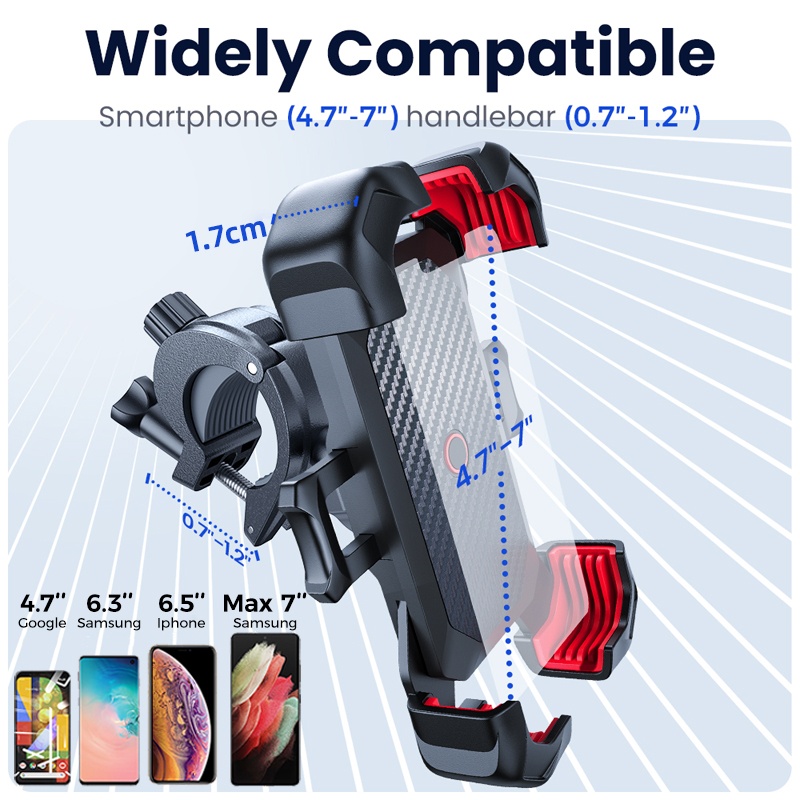 Joyroom 360° ° Ansicht Universal Motorrad Telefon Halter Fahrrad Telefon Halter für 4,7-7 zoll Handy Ständer Stoßfest Halterung