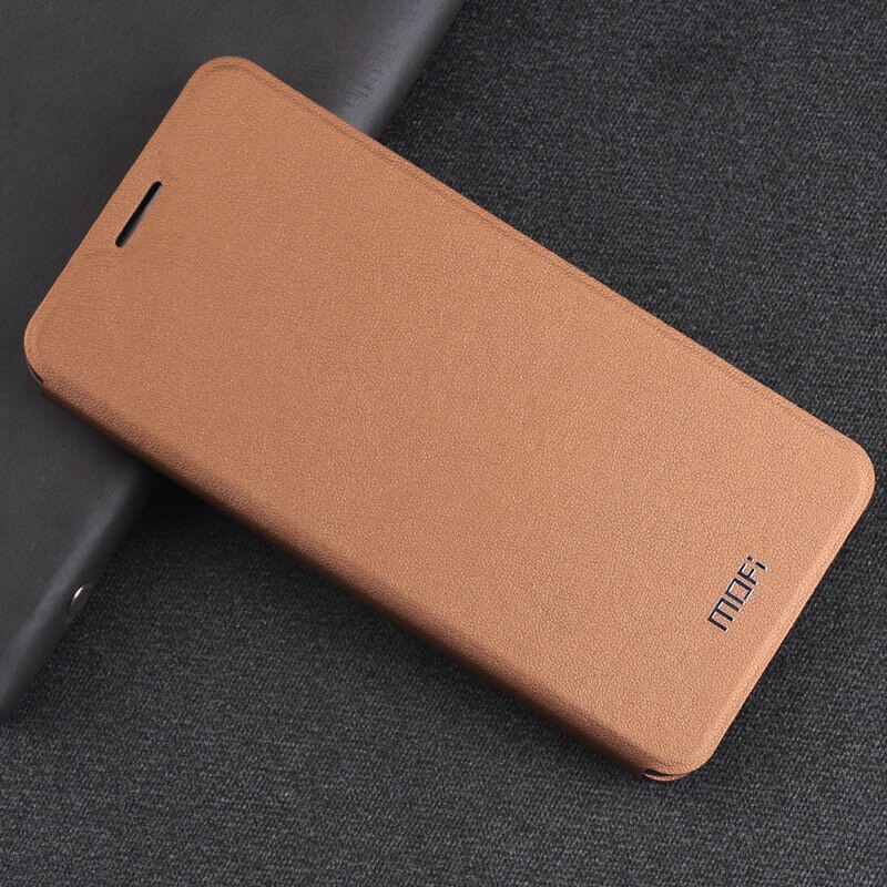 Funda MOFi Original con tapa para Huawei P20, funda suave para P20 lite, piel sintética para Ascend P20 Pro, funda de Libro de lujo, funda Nova 3E: for Huawei P20 Pro / Brown