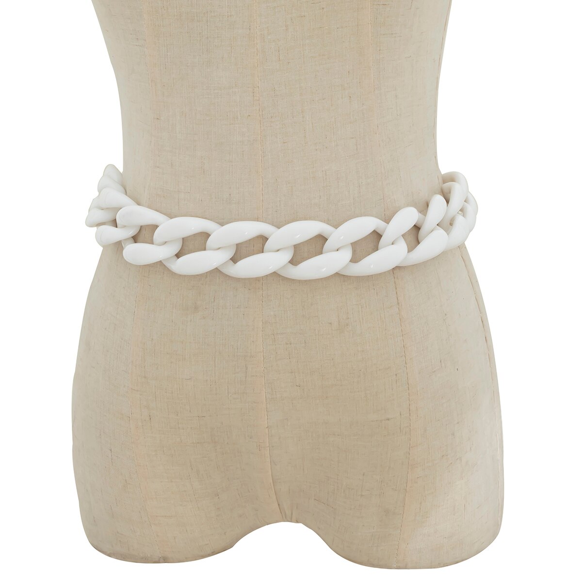 Shixin Punk Ccb Dikke Link Chain Taille Riem Vrouwen Goth Zwart/Wit Ketting Riem Vrouwelijke Voor Jurk Accessoires Kettingen lanyards Jeans: White