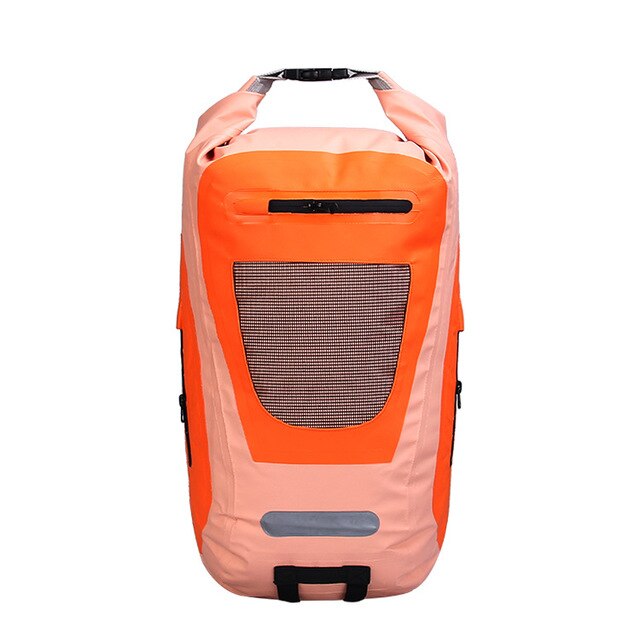 PVC 25L Waterproof Dry Bag Cycling Storage Duffle Dry Sack Backpack Outdoor Travel River Rafting Kayak Boat Dry Pack: Orange