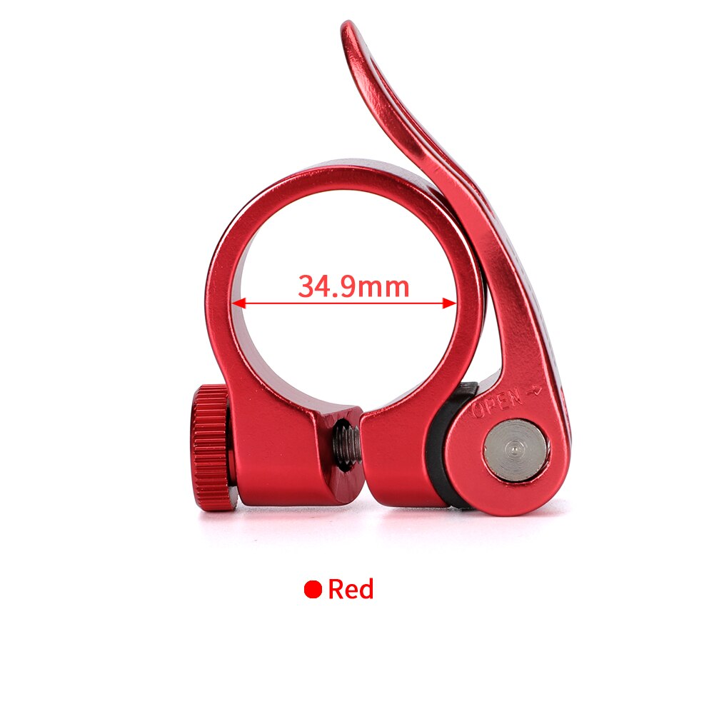 Ouo Quick Release Zadelpenklem Aluminium Fiets Zadel Klem 31 8 Mtb 27.2 Zadelpen Sluiting Onderdelen Voor Fiets: 34.9mm red clamp