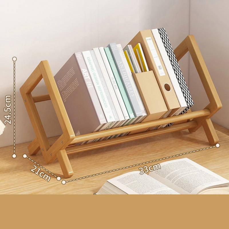 Estantería de escritorio para el hogar, estante decorativo para sala de estar, revistero de tipo económico Simple, estantes de almacenamiento finos para dormitorio a pequeña escala: Pulir