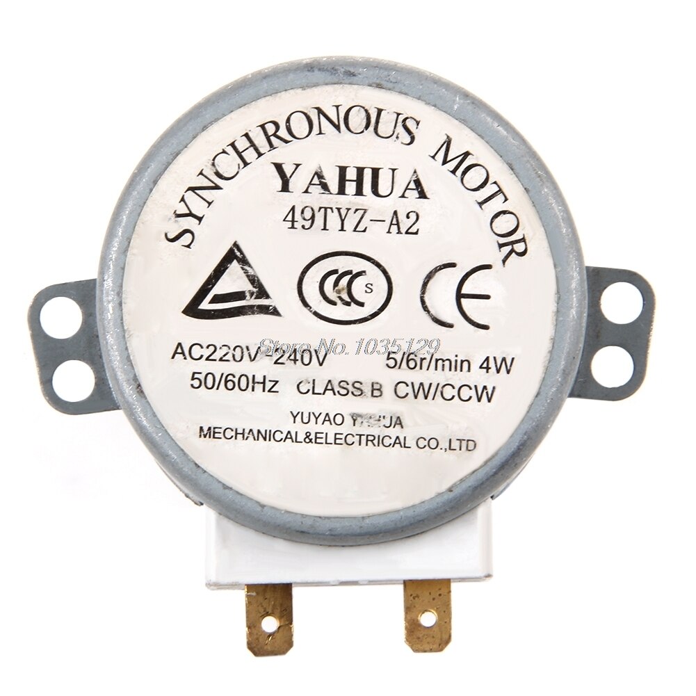 1Pc x Microwave Motor CW/CCW 4 W 5/6 RPM AC 220-240V Rotary Table Synchronous 49TYZ-A2 Whosale&amp