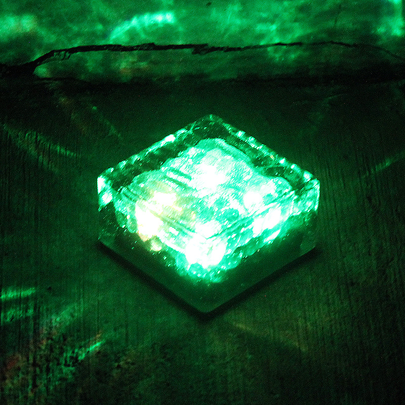 Solar led lys 4 led lampe vanntett slipt klart glass is stein murstein for utendørs hage dekk vei sti hage dekorasjon