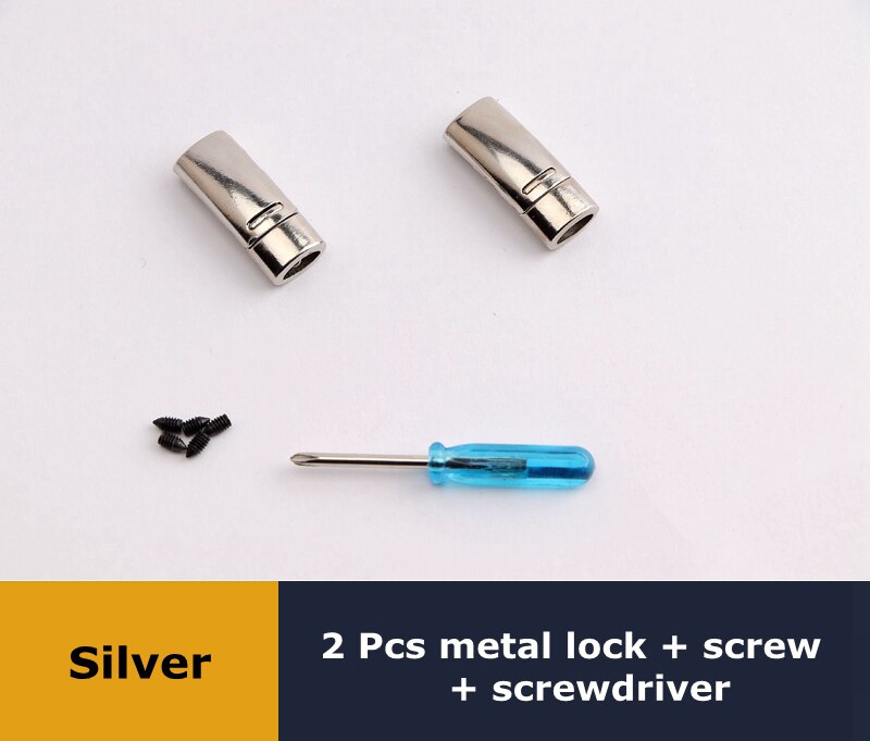 Lacci magnetici chiusura in metallo fibbia adatta a tutti i tipi di scarpe lacci pigri fibbia bambino adulto casuale unisex senza lacci: argento