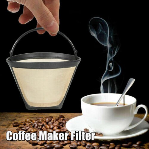 1pc Reusable Coffee Filter Stainless Steel Kitchenware Cone-Style Coffee Filter