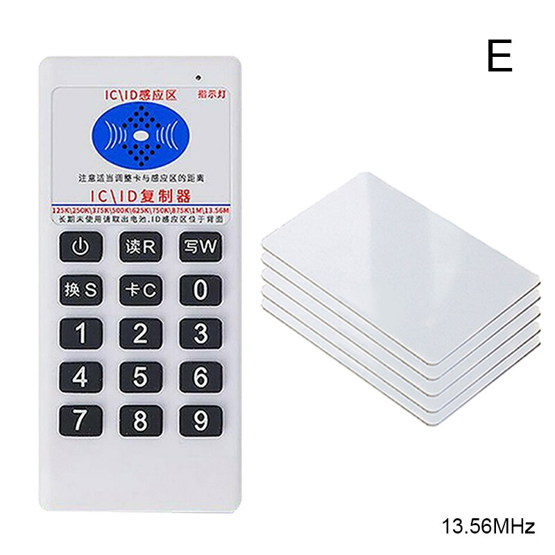 RFID ID Card Copier with Button Induction Portable Card Writer Reader for Access Cards PUO88: e