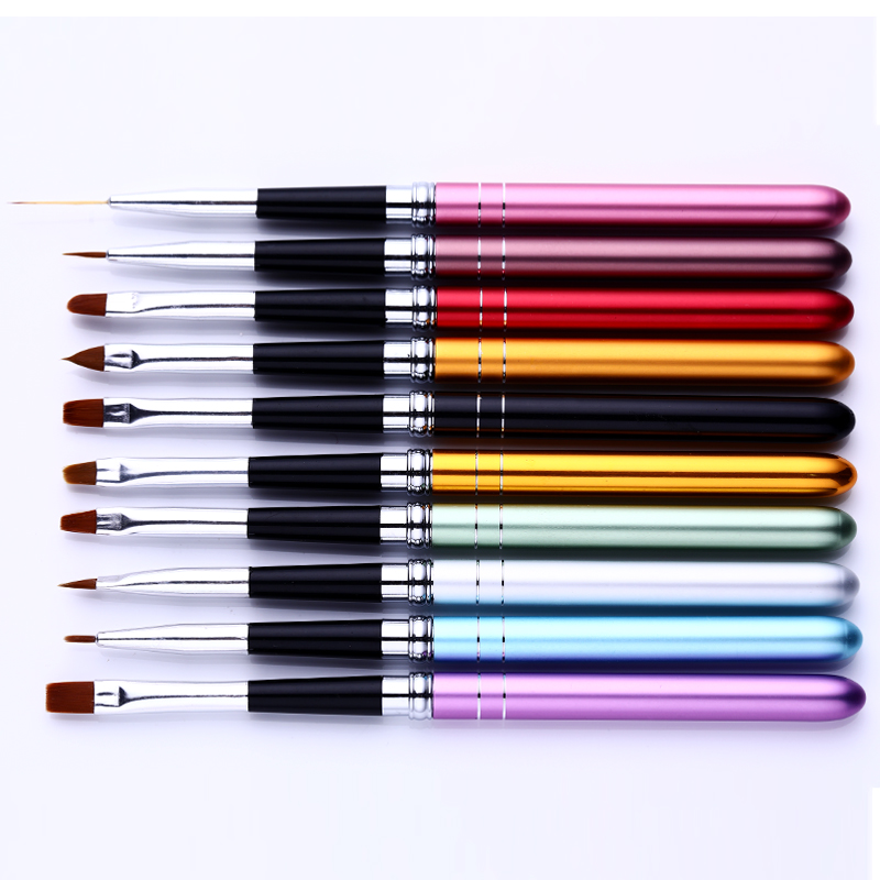 Ensemble de pinceaux à ongles pour Gel UV et acrylique, 7/15 pièces, brosse à ongles pour doublure, dessin, peinture, stylo, , outil d'art des ongles