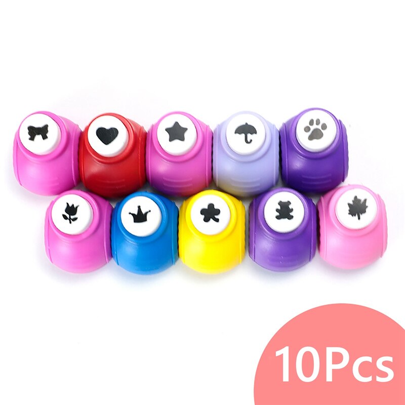 20/10/5PCS DIY Hole Punch for Decoration Diary Scrapbooking Cartoon Animals Rabbit Moon Mini Scrapbooking Embossing Machine: 10PCS