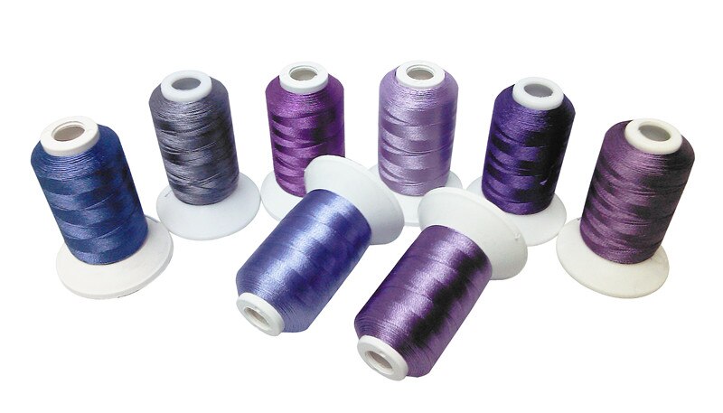 PASTEL KLEUREN Borduurmachine Draad 8 Spoelen Gratis: Purple