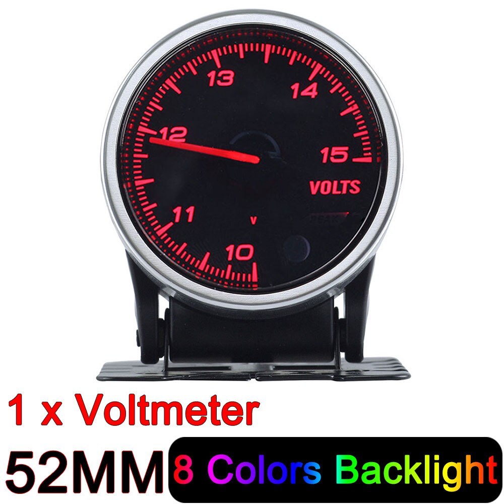 HD 2&quot; 52mm 8 Color LED Car Air Fuel Ratio Gauge Auto Bar Turbo Boost Gauge Meter Oil Water Temp Gauge Voltmeter EGT Tachometer: Voltmeter