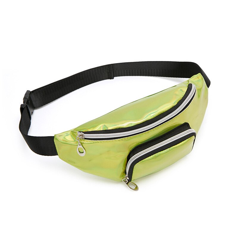 Bloco de Fanny Saco Da Cintura De Couro das mulheres PU Saco Peito Feminino de Alta Capacidade Sacos De Banana Rim Senhoras Bum Saco Saco do Mensageiro sacos YB104: Green   Waist pack