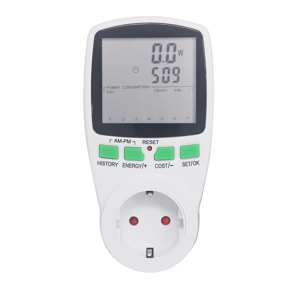 AC Power Energy Meter Digital Wattmeter Monitor Electricity Cost Power Consumption Watt Energy Meter Socket Analyzer