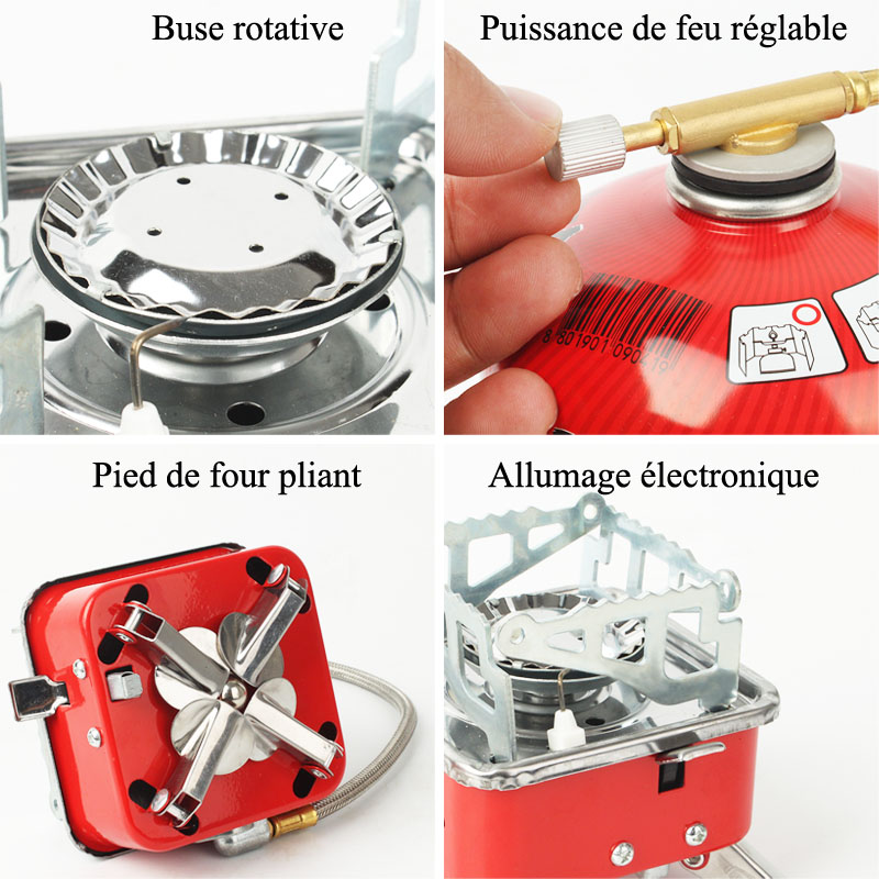 Portable Outdoor Mini Portable Folding Stove Gas Heater Camping Burner Picnic Cooker BBQ Heating Foldable Furnace Head