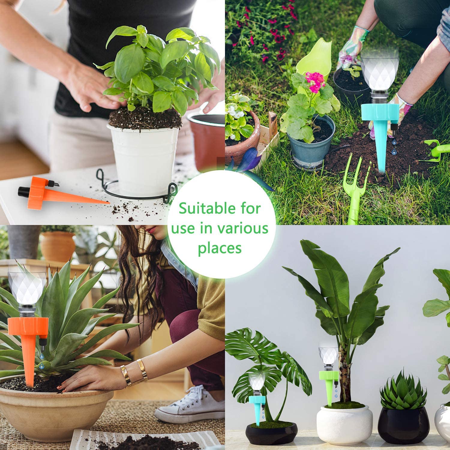 6/12/24/36PCS Self-contained Auto Drip Irrigation Watering System Automatic Watering Spike for Plants Flower Indoor Household